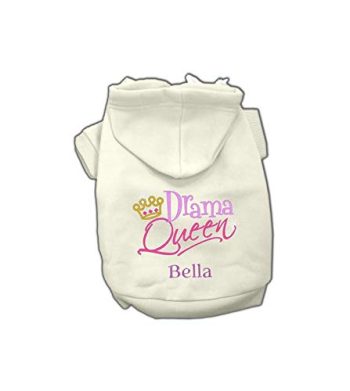 Drama Queen Embroidered Dog Hoodie Custom Girl Dog Drama Queen Pet Hoodie