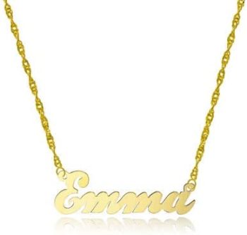 14K Yellow Personalized Custom Name Necklace