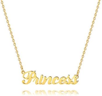 M MOOHAM Gold Custom Name Necklace Personalized – 18K Gold Plated Personalized Name Necklaces for Women Girls Kids Teens, Plate Monogram Necklace Name Necklace