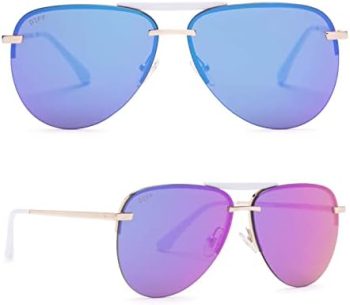 DIFF Tahoe Oversized Aviator Sunglasses for Women UV400 Protection, Trendy Stylish Summer 2023 Styles