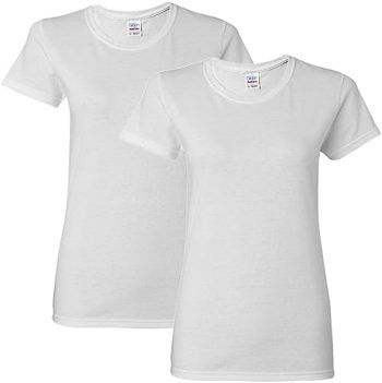 Gildan Women’s Heavy Cotton T-Shirt, Style G5000L, 2-Pack