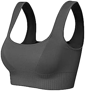 ODODOS Seamless Square Neck Sports Bra for Women Ribbed Crop Tank Casual Low Back Cropped Tops