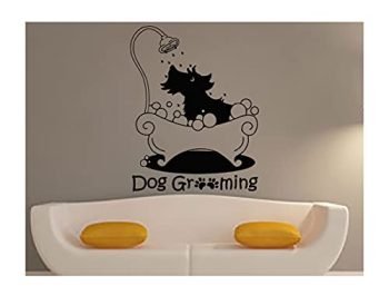 Dog Grooming Wall Decal Pet Grooming Salon Decals Vinyl Stickers Puppy Pet Shop Animal Decor Nursery Bedroom Wall Art Dog Grooming Salon Decor Z855