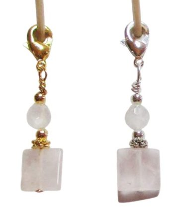 Rose Quartz Dog or Cat Pet Collar Gemstone Charm for Healing