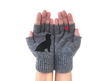 Dog Gloves Fingerless Mittens Woman Gloves Valentines Day Woman Gift Pet Pamperer