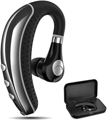 COMEXION Bluetooth Headset V5.0 Bluetooth Earpiece with Mic and Mute Key Wireless Noise Reduction Business Earphone for Driving/Meeting/Listening