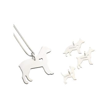 Cane Corso necklace sterling silver dog breeds pendant w/Heart – Love Pet Jewelry Italian chain Women Best Cute Gift, Memorial Gift