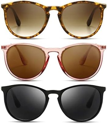 SUNGAIT Vintage Round Sunglasses for Women Men Classic Retro Designer Style