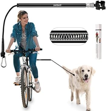 petbetf Dog Bike Leash – Retractable Bicycle Dog Leash with Quick Connect Mechanism | Safety Dog Leash Attachment Fit for Outdoor Exercise | Easy to Installation and Removal (Black)