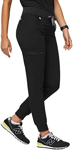 FIGS Zamora Jogger Style Scrub Pants for Women — Slim Fit, 6 Pockets, Yoga Waistband, Ribbed Ankle Cuffs, Anti-Wrinkle