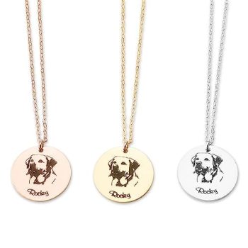 Customized Loss of Dog Sympathy Gift for Women Dog Bereavement Gifts Rainbow Bridge Pet Memorial Gifts Cat Dog Passing Away Jewelry, Personalized Photo & Name Necklace for Dog Mom, Remembrance Gift