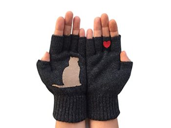 Cat Gloves Fingerless Mittens Woman Gloves Cat Lovers Gift Valentines Day Gift For Her Pet Pamperer