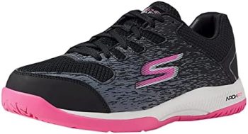 Skechers Women’s Viper Court-Athletic Indoor Outdoor Pickleball Shoes with Arch Fit Support Sneakers