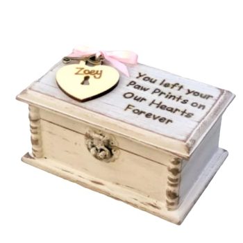 Pet Keepsake Memory Box – Pet Loss Remembrance Gift- Rainbow Bridge – Dog Loss Sympathy Gift