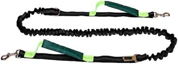 Dog Leash, Hands-Free Dog Leash, Dual Padded Handles and Durable Bungee Cord for Walking, Jogging and Walking Dogs, Suitable for Dog Training Up to 180 lbs