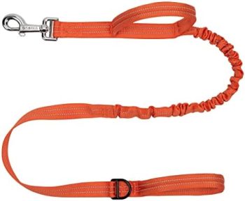 ICEFANG Tactical Dog Leash,K9 Training Walking Bungee Lead with Double Handle,Heavy Duty Metal Clasp,Hands Free D-Ring for Medium Large Breed (6 ft (Pack of 1), Reflective Orange)