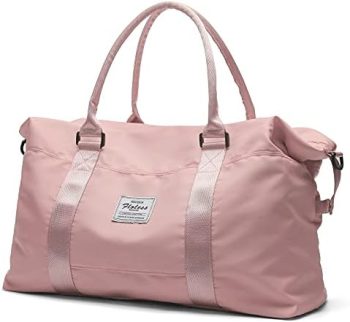 Travel Duffel Bag, Sports Tote Gym Bag, Shoulder Weekender Overnight Bag for Women