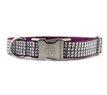 Purple Bling Dog Collar – Adjustable dog collar -fancy dog collar – sparkly dog collar – Purple dog collar – girl dog collar