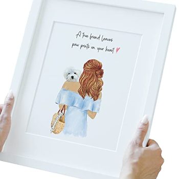 Personalize unique print art 8×10′ (UNFRAMED) for Dog Mom Gift, Pet Owner, Custom Dog Mom, Puppy Owner, Dog Quotes