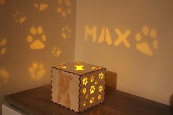 Custom Text Image Cat Dog Memorial Gift, Pet Wooden Light Box Personalized Dog Cat Remembrance Gift, Dog Loss Sympathy Gift, Message Shadow Box Dog Passing Away Condolence Gift HG