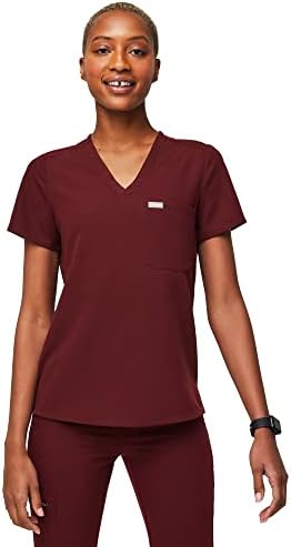 FIGS Catarina Scrub Tops for Women — Classic Fit, 1 Pocket, Four-Way Stretch, Anti-Wrinkle Women’s Medical Scrub Top