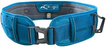 Kurgo Hands Free Dog Running Belt, Waist Belt, Coastal Blue