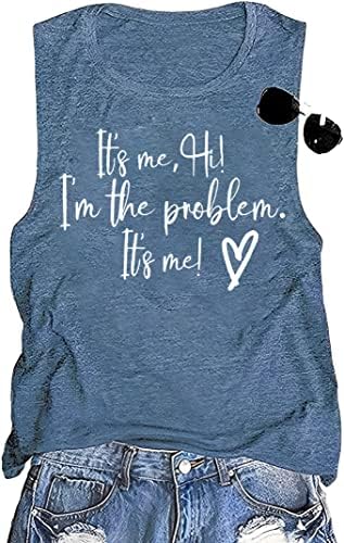 It’s Me Hi I’m The Problem Shirt for Women Funny Saying Shirt Summer Short Sleeve Outdoor Cotton Tee Tops