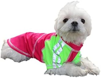 Louie de Coton Sun Shirt for Dogs & Cats | Size: 3XL | UV Protection Cooling T-Shirt for Pets | UPF50+ Max Protection from Sunburn | Leash Hole, Machine Washable, Made in USA