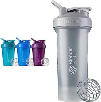 BlenderBottle Classic Shaker Bottle Perfect for Protein Shakes and Pre Workout, 20-Ounce (3 Pack) & Classic V2 Shaker Bottle Perfect for Protein Shakes and Pre Workout, 28-Ounce