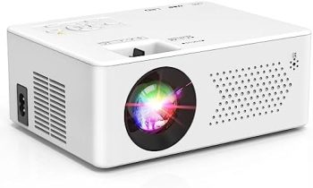 PURSHE Mini Bluetooth Projector 9500 Lumens, Full HD 1080P Supported Portable Outdoor Movie Projector for iOS, Android, Windows, Compatible with TV Stick/HDMI/Smartphone/PS4/USB [Remote Included]