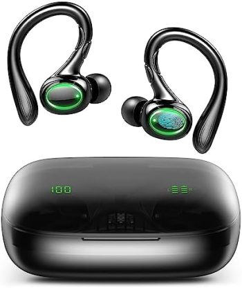 BLAST! Wireless Earbuds, 60H Playback Bluetooth 5.3 Headphones,Noise Cancelling Wireless Headphones with LED Battery Display, 4 Mics Clear Call, IPX7 Waterproof Bluetooth Earbuds for Workout Sports