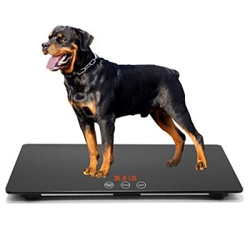 Digital Dog Scale, Animal Scale Platform with 3 Weighing Modes, kg, oz, lb, 220 Pound, lbs, Capacity with Precision of 10gD (35.4”L x 23.6”W)