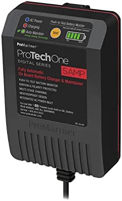 ProMariner 24105 ProTechOne Digital Series 5 Amp Fully Automatic On-board Battery Charger and Maintainer with Integrated AC Inlet