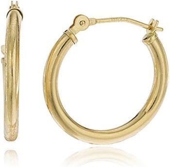 14k Gold 2mm Basic Pincatch Hoop Earrings (8K-JSQF-W369)