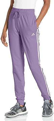 adidas Women’s Essentials Single Jersey 3-Stripes Pants