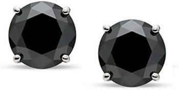 14K Gold Black Diamond Earring Studs (0.25ct)