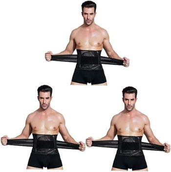 CLISPEED 3pcs Back Burner Sweat Trimmer Weight Loss Wrap male body shaper belt Workout Waist Belt Weight Loss Belt wasit trimmer men weight loss girdle belt gym belt belly belt tight man