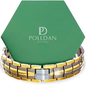 POLLDAN Magnetic Bracelets For Women With 6000 Gauss Power | Womens Magnetic Bracelet With Adjustable Length and Sizing Tool | Combination of Stainless Steel and Titanium Alloys Provide Jewelry Protection | Pulseras Magneticas