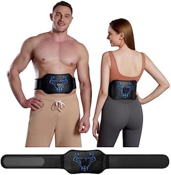 AILSWORTH Electronic Muscle Stimulator – Ab Machine, ABS Stimulator Abdominal Toning Belt for Men and Women, Muscle Toner Ab Training Device Sports Fitness AB Workout Equipment for Home Office