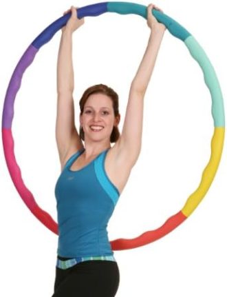 Weighted Hula Hoop, ACU Hoop 3L – 3.3 lb Large, Weight Loss Fitness Workout Sports Hoop with ridges. (Rainbow Colors)