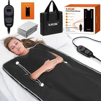 X-Vcak Sauna Blanket for Detoxification, Far Infrared Sauna Blanket, Portable Sauna for Home, 113-176℉, 30-60 Minutes Timer, 6 ft x 2.62 ft