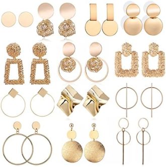 YASEZ Earrings Geometric Round Earrings for Women Hanging Dangle Earrings Drop Earing Female Jewelry (Color : D, Size : 1)