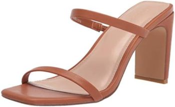 The Drop Women’s Avery Square Toe Two Strap High Heeled Sandal