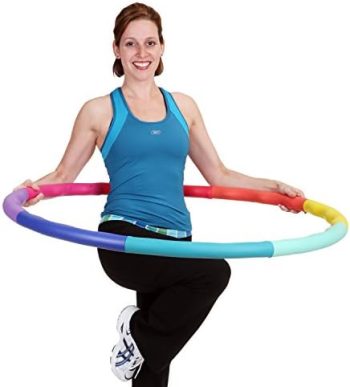 Sports Hoop Weighted Hula Hoop, ACU Hoop 5L – 4.9 lb Large, Weight Loss Fitness Workout with ridges. (Rainbow Colors)