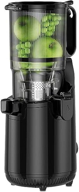 Cold Press Juicer, Amumu Slow Masticating Machines with 5.3″ Extra Large Feed Chute Fit Whole Fruits & Vegetables Easy Clean Self Feeding Effortless for Batch Juicing, High Juice Yield, BPA Free 250W