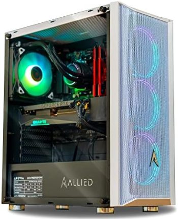 ALLIED GAMING Patriot Desktop PC: AMD Ryzen 7 5800X, GeForce RTX 3070 8GB, 32GB DDR4 3200MHz RGB RAM, 500GB PCIe NVMe SSD, B550M Motherboard, 750W 80+ Gold Power Supply, WiFi Ready