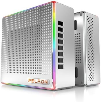 PELADN HA-4 Mini Gaming PC, AMD Ryzen 7 Mini PC Ryzen 7 7735HS Processor(8C/16T,Up to 4.75Hz), DDR5-4800 32GB RAM 512GB PCIe4.0 SSD. Triple 4K@60Hz Output, 2.5Gbps LAN/Wi-Fi6/BT5.2, USB-C & RGB.