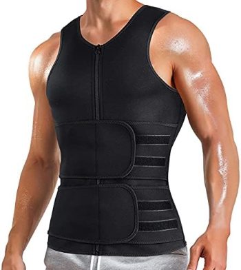 TIGAILIAN Men’s Waist Trainer Vest – Neoprene Slimming Corset Body Shaper Sauna