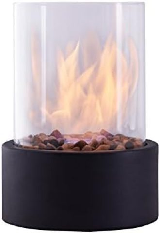 Danya B. Indoor/Outdoor Portable Tabletop Fire Pit – Clean-Burning Bio Ethanol Ventless Fireplace – Small