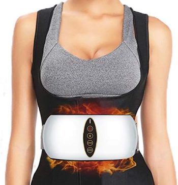 Wireless Electric Slimming Belt, Portable Abdominal Massager Machine with 4 Vibration Massage Modes& Mild Heating, Hot Belt for Women & Men Unplugged Version